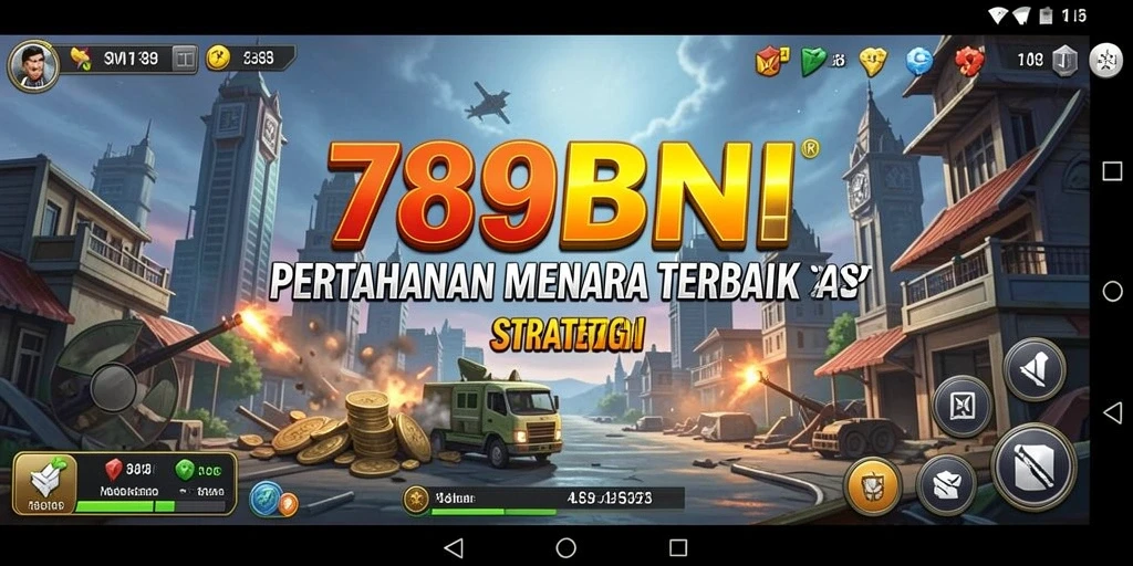 Screenshot utama 789BNI menampilkan gameplay Tower Defense yang seru.