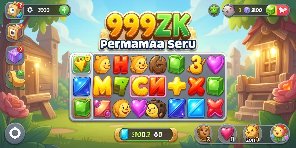Tangkapan layar gameplay 999ZK dengan pencocokan objek yang menantang.