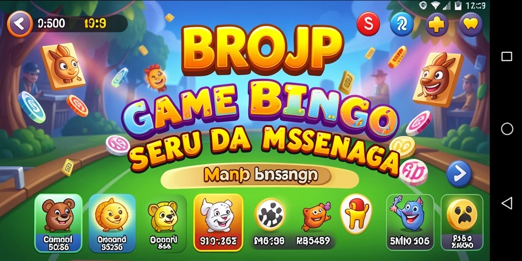 Tampilan gameplay seru dalam BROJP yang penuh warna.