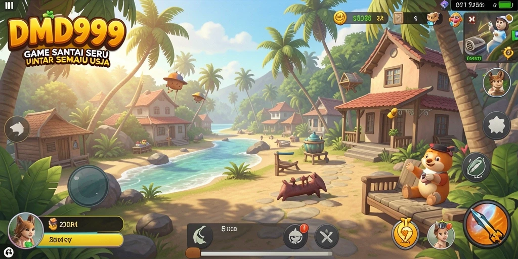Tampilan gameplay DMD999 yang menyenangkan dan penuh warna.