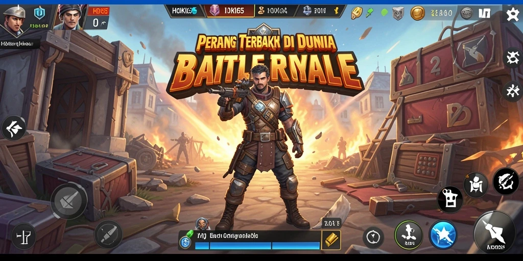 Tangkapan layar menunjukkan aksi mendebarkan dalam pertarungan Battle Royale.