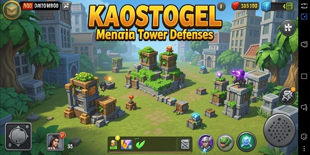 Tampilan gameplay seru dan strategi menara di KAOSTOGEL.