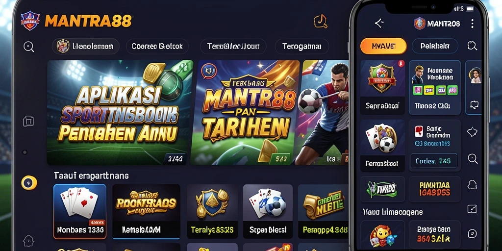 Tampilan utama MANTRA88 menunjukkan beragam pilihan taruhan olahraga.