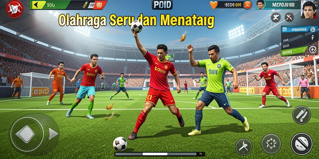 Tampilan gameplay MPOID yang seru dan mendebarkan dalam kategori olahraga.