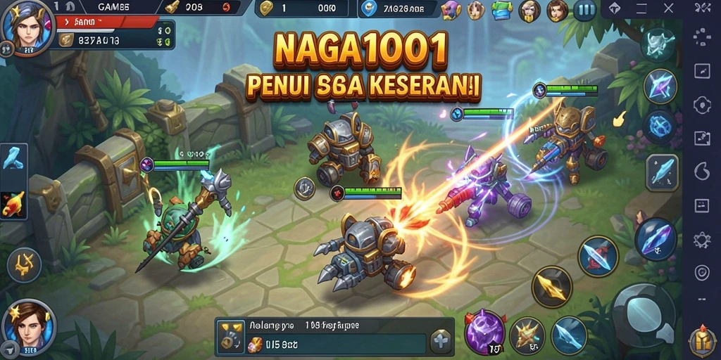 Tangkapan layar gameplay NAGA1001 dengan aksi karakter yang seru.