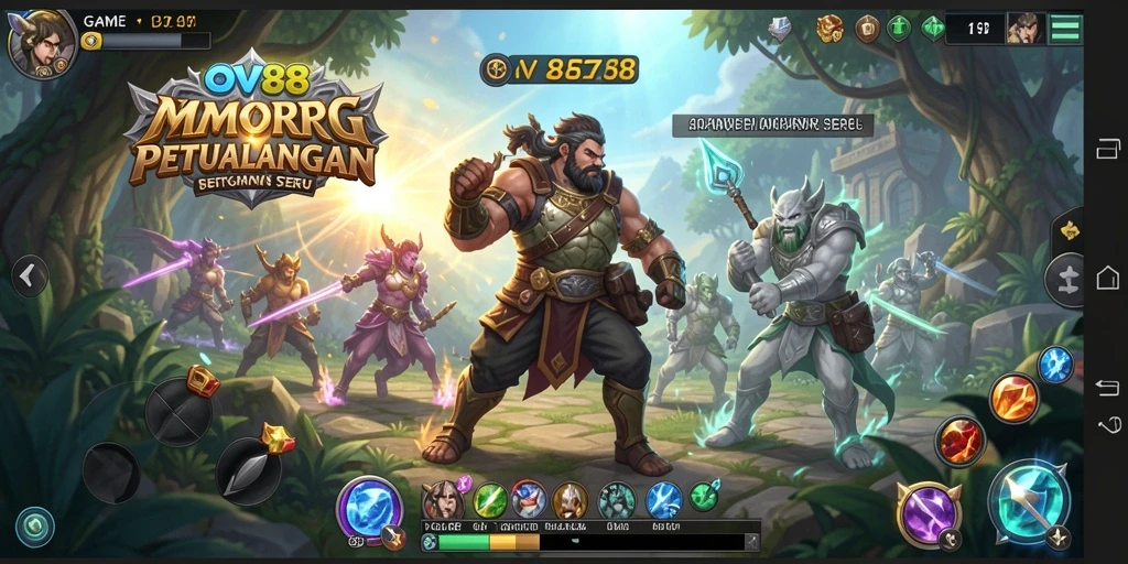 Screenshot OVO88 menampilkan aksi seru dalam gameplay MMORPG.
