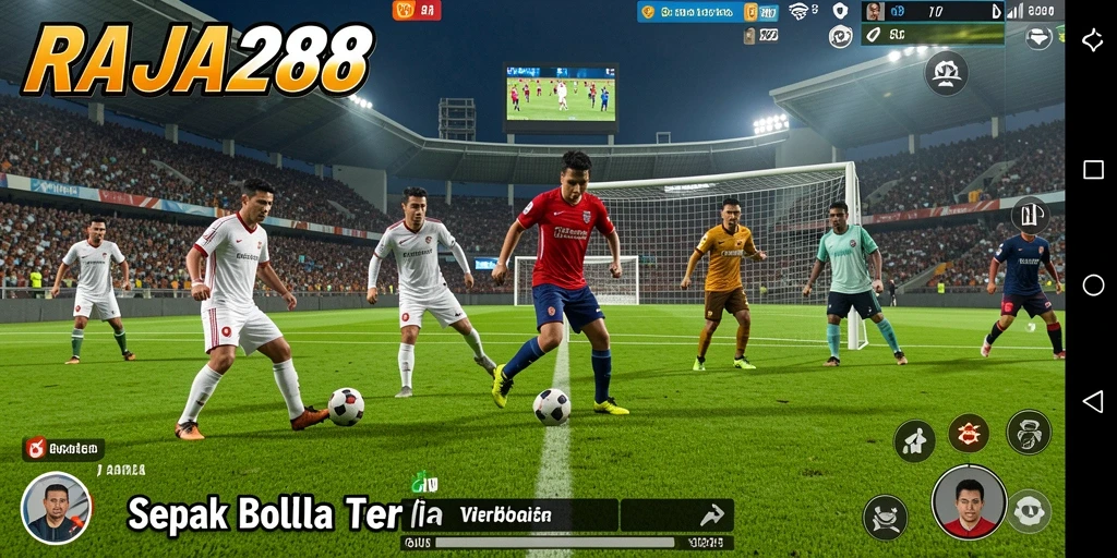 Tampilan menarik dari gameplay RAJA288 yang penuh aksi sepak bola.