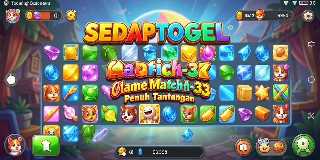 Tampilan seru gameplay <strong>SEDAPTOGEL</strong> dengan elemen warna-warni yang menantang.