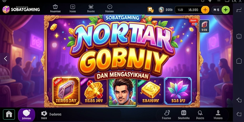 Tampilan menawan dari gameplay SOBATGAMING dengan mesin slot yang beragam.